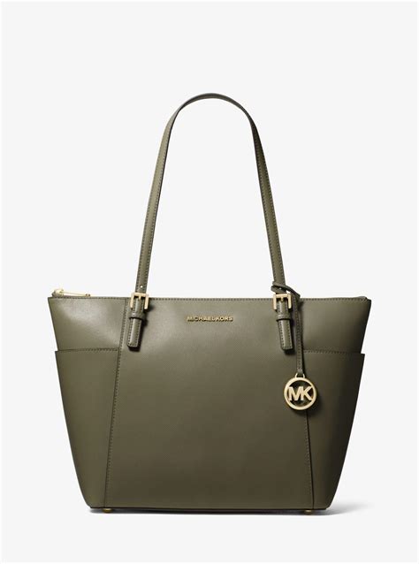 michael kors jet set saffiano tote green|Michael Kors marilyn tote.